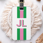 名門私立校風のパーソナライズされたイニシャル ラゲッジタグ