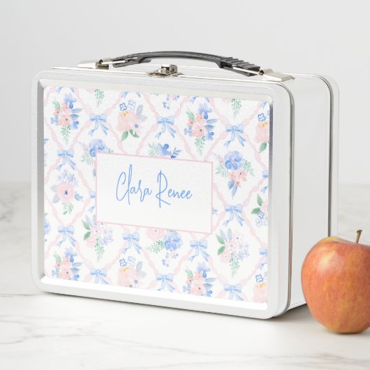 名門私立校風のパーソナライズされたフローラ メタルランチボックス (インサイチュ)