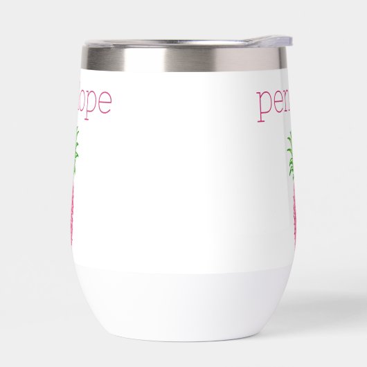 名門私立校風のピンクパイナパーソナライズされたプル (左面)