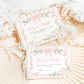 名門私立校風のピンクボウ間抜けグースオムツラッフル エンクロージャーカード