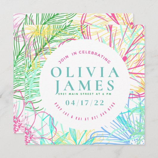 名門私立校風のフローラ特別招待状 (正面/裏面)