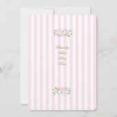 名門私立校風のブライダルシャワー 招待状 (裏面)