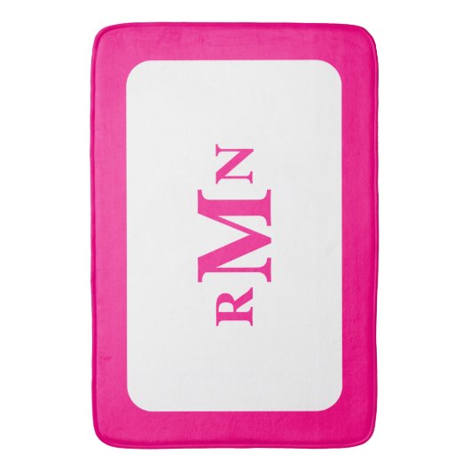 名門私立校風のホットピエレガントッミニマルク額モノグラム バスマット (正面縦)