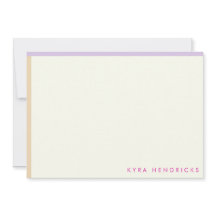 名門私立校風のモダンストライプFlat Note Card