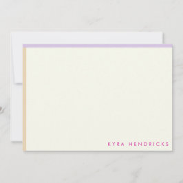 名門私立校風のモダンストライプFlat Note Card ノートカード