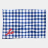 名門私立校風のロブスターベイクバッファロープレイドグリル調理師 キッチンタオル (横)