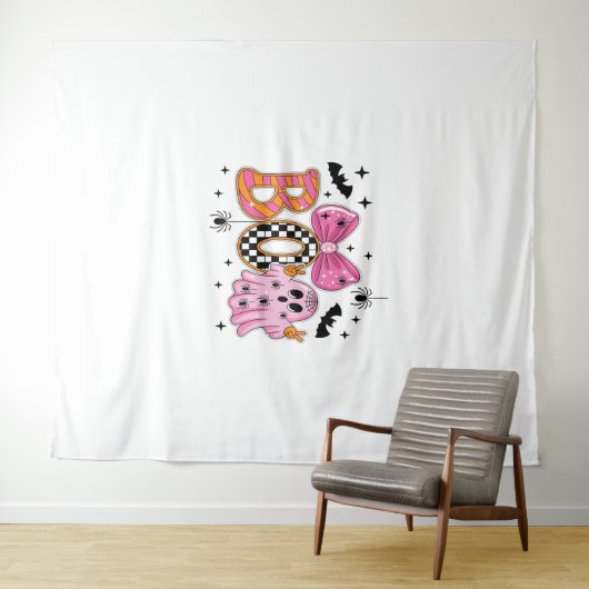 名門私立校風の不気味ハロウィーン タペストリー (インサイチュ(横))