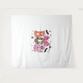 名門私立校風の不気味ハロウィーン タペストリー (正面(横))