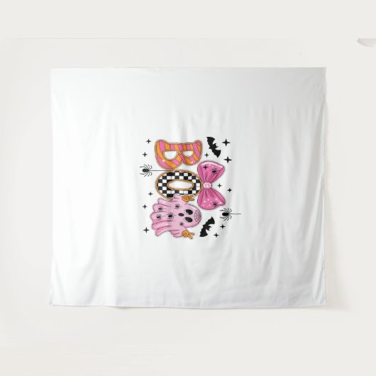 名門私立校風の不気味ハロウィーン タペストリー (正面(横))