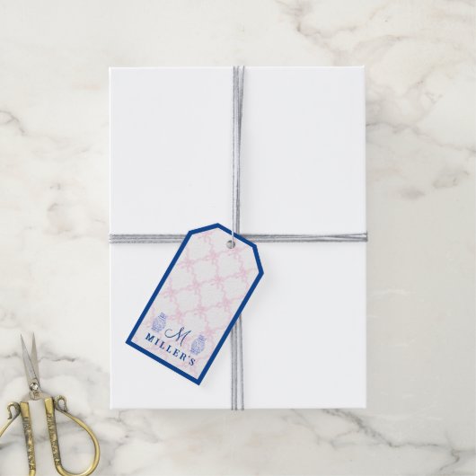 名門私立校風の大千年パーソナライズされた生姜 ギフトタグ (より糸付き)