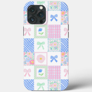 名門私立校風の大千年紀の弓フローラタイル iPhone 13 PRO MAXケース