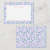 名門私立校風の水彩花パーソナライズされた文具 ノートカード (正面/裏面)