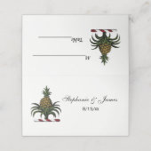 名門私立校風の紋章パイナップルクレスト色RWT プレイスカード (外部開封)