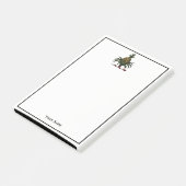 名門私立校風の紋章パイナップルクレスト色RWT ポストイット (アングル)