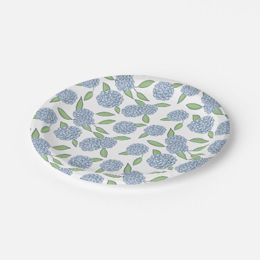 名門私立校風の紫陽花ニューイングランド結婚ズ ペーパープレート (アングル)