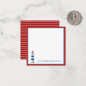 名門私立校風の航海のライトハパーソナライズされたウス ノートカード (正面/裏面インサイチュ)