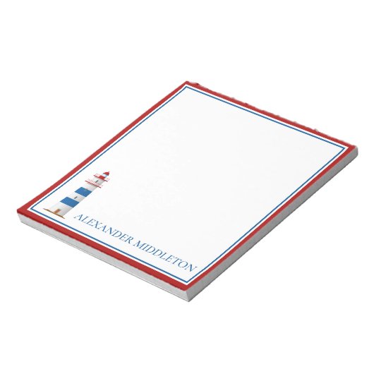 名門私立校風の航海のライトハパーソナライズされたウス ノートパッド (回転)