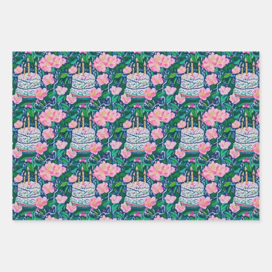 名門私立校風の誕生日包装紙 ラッピングペーパーシート (正面2)