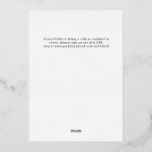 名門私立校風の赤と白シンプル 箔招待状 (裏面)