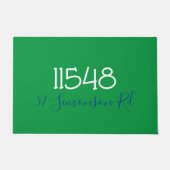 名門私立校風の郵便番号通りアドレパーソナライズされたスDoorma ドアマット (正面)