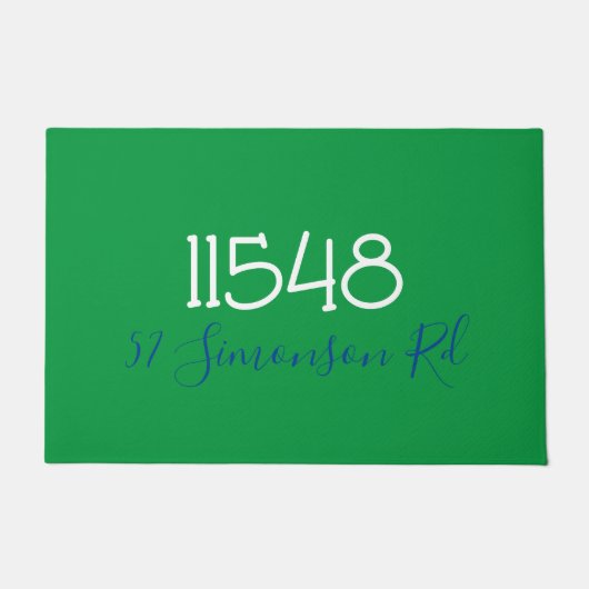 名門私立校風の郵便番号通りアドレパーソナライズされたスDoorma ドアマット (正面)