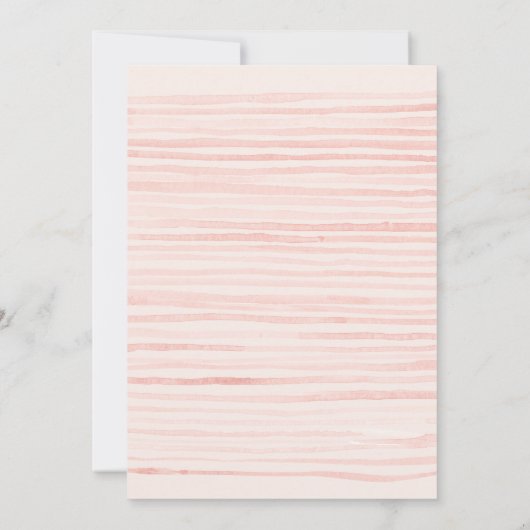 名門私立校風の金ゴールド手書きハートフォトブライダルシャワー 招待状 (裏面)