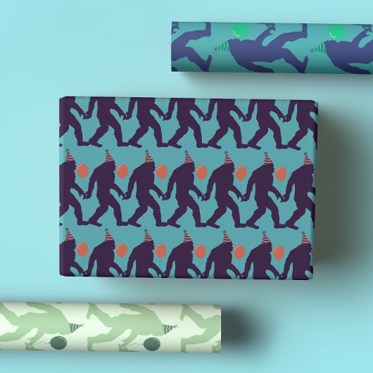 名門私立校風の&ブよくはしゃぐライト誕生日カラフルビッグフット ラッピングペーパーシート