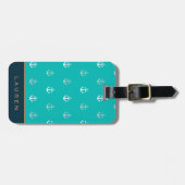 名門私立校風の⎢航海のモノグラム荷物タグ ラゲッジタグ (正面横)