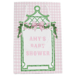 名門私立校風のChinoiserieクリスマスパゴダベビーシャワー ミディアムペーパーバッグ