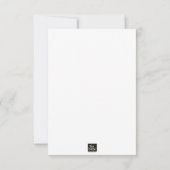 名門私立校風のChinoiserieフローラ空白のノートカード サンキューカード (裏面)