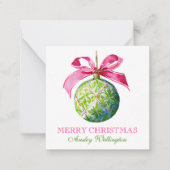 名門私立校風のChristmas Bablesオーナメント ノートカード (正面)