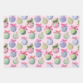 名門私立校風のChristmas Bablesオーナメント ラッピングペーパーシート (正面3)