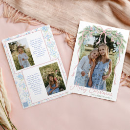 名門私立校風のGrandmillennial Christmas Bowスワッグ写真 シーズンカード