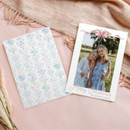 名門私立校風のGrandmillennial Christmas Bowスワッグ写真 シーズンカード