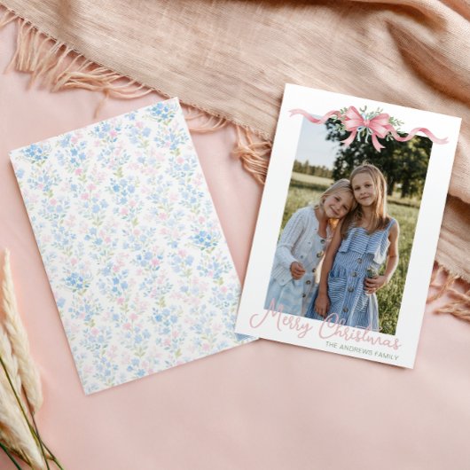 名門私立校風のGrandmillennial Christmas Bowスワッグ写真 シーズンカード