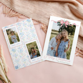 名門私立校風のGrandmillennial Christmas Bowスワッグ写真 シーズンカード