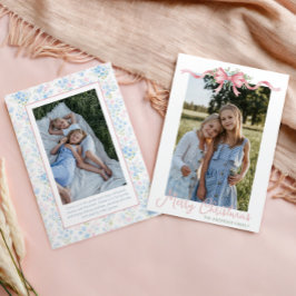 名門私立校風のGrandmillennial Christmas Bowスワッグ写真 シーズンカード