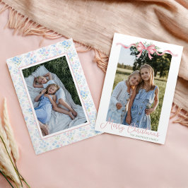 名門私立校風のGrandmillennial Christmas Bowスワッグ写真 シーズンカード