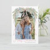 名門私立校風のGrandmillennial Christmas Bowスワッグ写真 シーズンカード (スタンド正面)