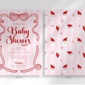 名門私立校風のLoveshackメリー Little Baby Shower 招待状