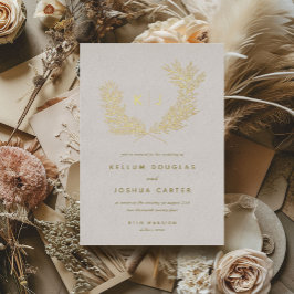 名門結婚金ゴールド 箔招待状
