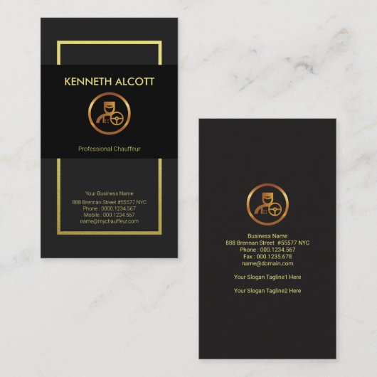 名門金ゴールドラインエクスクイシモダンート運転手 名刺 (正面/裏面)