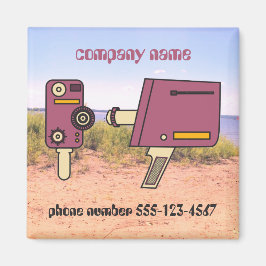 名電カスタム話番号レトロカメラ マグネット