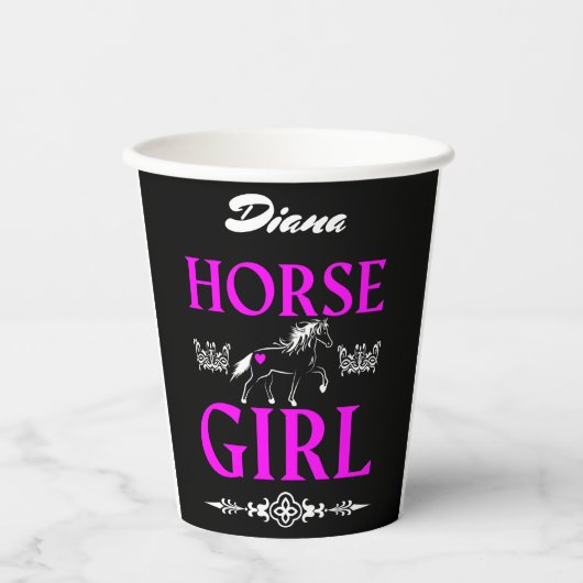 名馬の女の子 紙コップ (正面)