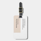 名魅力的モダン前の電話番号をミニマル化 ラゲッジタグ (正面縦)