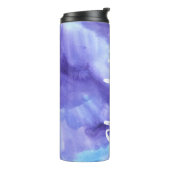 名鮮やか前の紫パーソナライズされたの水色 タンブラー (回転左)