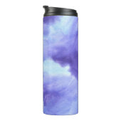 名鮮やか前の紫パーソナライズされたの水色 タンブラー (回転右)