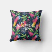 名鮮やか前付きクリスマスパーソナライズされた枕 クッション (裏面)