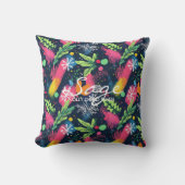 名鮮やか前付きクリスマスパーソナライズされた枕 クッション (正面)