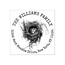 名鳥の巣と卵自然 ラバースタンプ